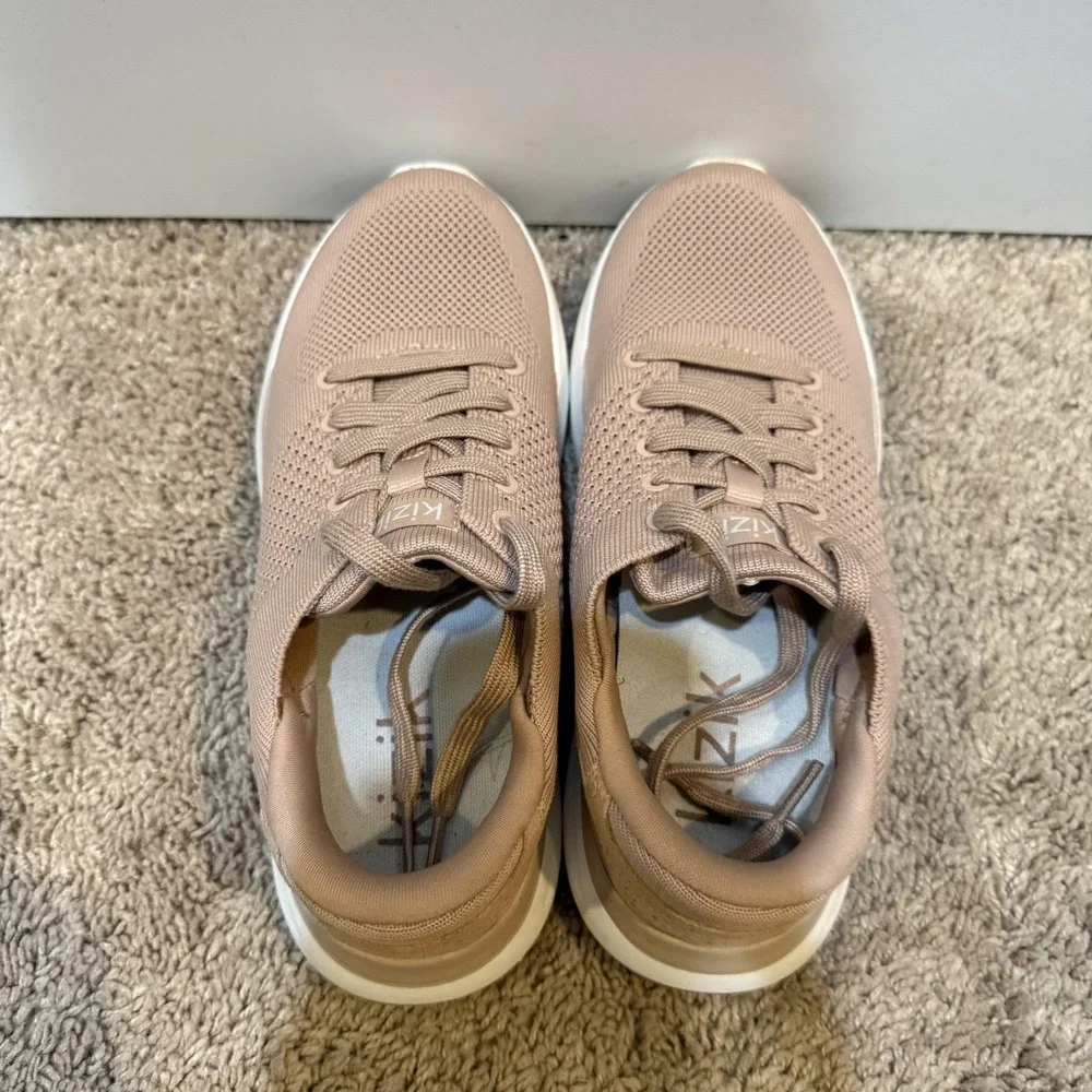 Kizik Lima Shoes Mens Size 5.5 Beige Hands Free Slip On Mesh Walking Sneakers - Picture 5 of 8